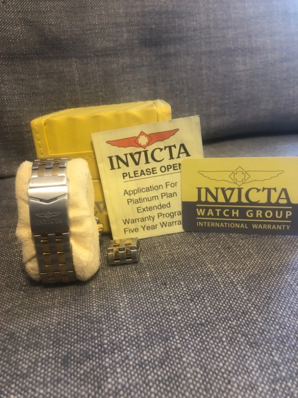Invicta gold and silver watch